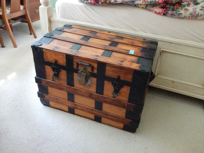 Steamer Trunk with Eagle Lock Co. Lock 
