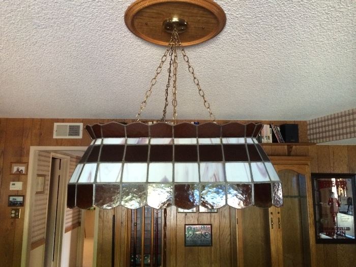 Stained Glass Billiards Lamp