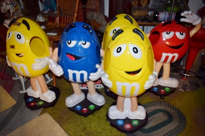 Here they come.Full.figure M&M Guys, great for dispensing Halloween candy 