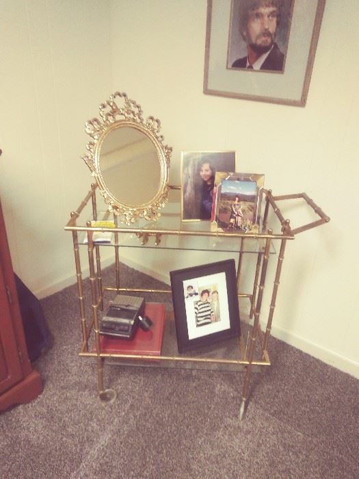 Brass & Glass Tea/Coffee Cart