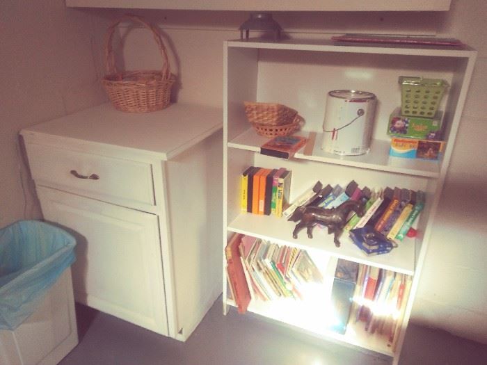 Base Cabinet with Door & Drawer & Child's Bookcase