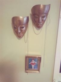 Drama Masks (brass)