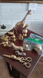 Miniature Brass figurines, etc.