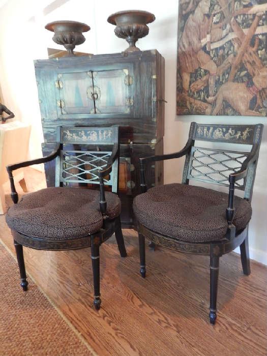PAIR OF CLASSIC ARM CHAIRS