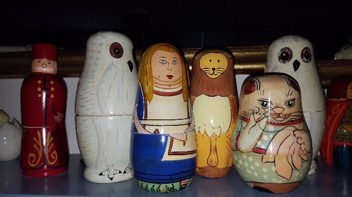 Nesting doll collection.