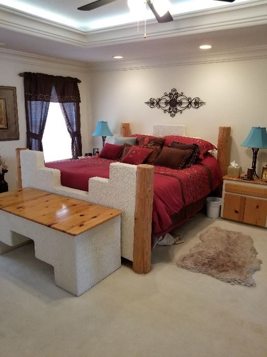 Custom stucco bedroom set - southwest style