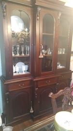 Antique mahogany china cabinet breakfront absolutely gorgeous
