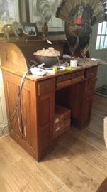 Antique desk from Finchers jewelry store used to repair jewelry