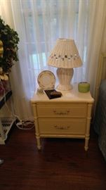Ethan Allen side table single bed and dresser