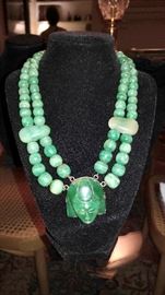 Jade & Sterling Antique necklace