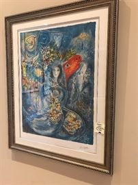 Chagall Lithograph signed and numbered 43/375