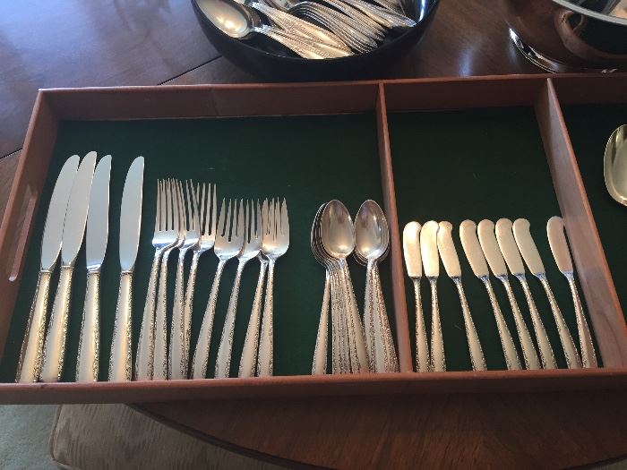 ANOTHER SET OF SILVER-PLATED FLATWARE