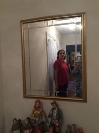 Beautiful mirror....and beautiful daughter in law! Check out the bevel (on the mirror) !!!