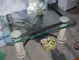 GLASS TOP COFFEE TABLE