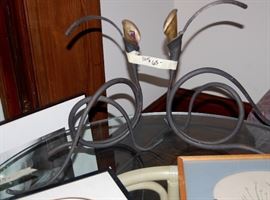 DRAMATIC HAND CRAFTED IRON CANDLESTICKS