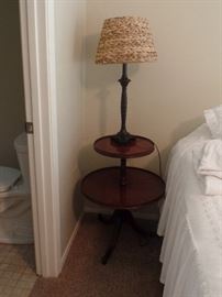 Two level End Table with Lamp