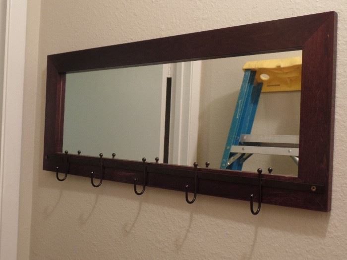 Mirror with Hooks