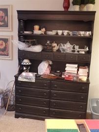 Black Hutch with many Drawers