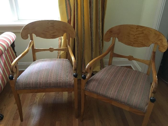 A Pair of Swedish Biedermeier Chairs, Very handsome