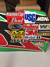 Nascar advertising sheet metal car side ! Signed and Numbered