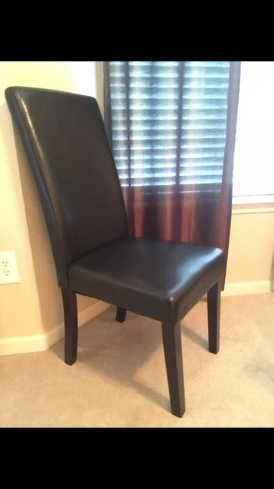 Faux Leather Parsons Chairs