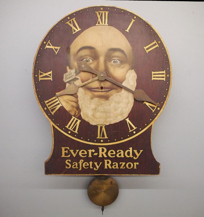 Ever-Ready Safety Razor Advertising clock