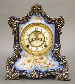 Ansonia Porcelain shelf clock "Wabash" case