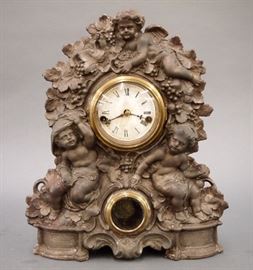 Waterbury iron front shelf clock