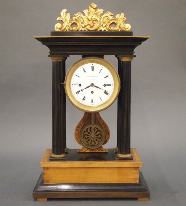 Mid 19th century Austrian Portico clock