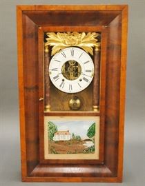 Hills, Goodrich & Co (Joseph Ives mvt) ogee shelf clock