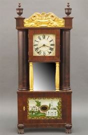 E & G W Bartholomew hollow column clock
