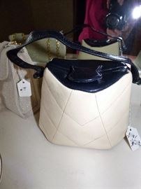 Uniquely shaped vintage leather purse