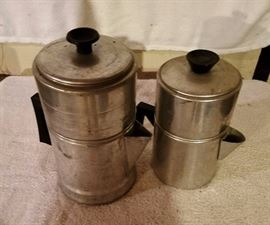 Two Dripolator Coffee Pots