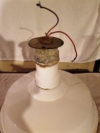White Industrial Enamel Light