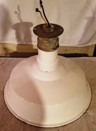 White Industrial Enamel Light