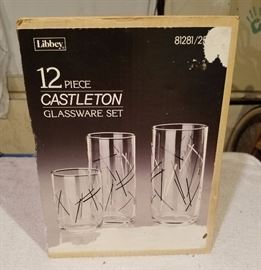 Twelve Pc. Castleton China Glassware Set / Orig. Box