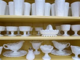 Large milkglass collection