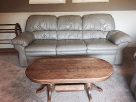 Leather sleeper sofa 