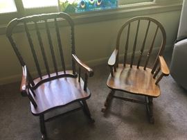 CHILDS ROCKING CHAIRS AND FULL SIZE ROCKING CHAIR