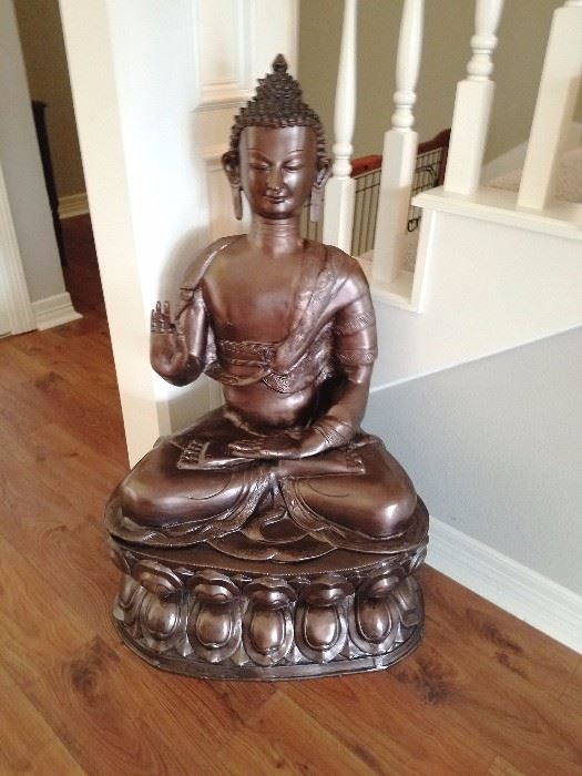 Large Brass Buddha / $200.00