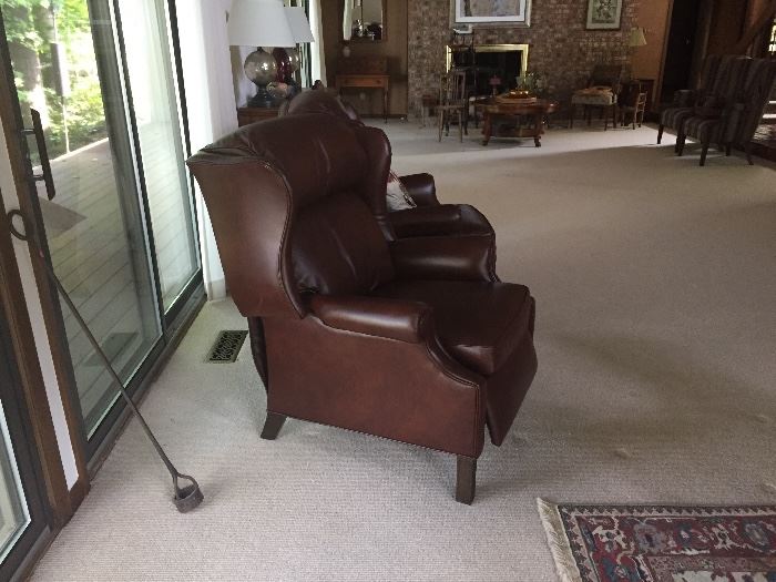 Ethan Allen leather recliner in perfect condition.