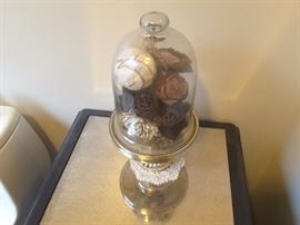 Decorative Bathroom Glass Container for various items.