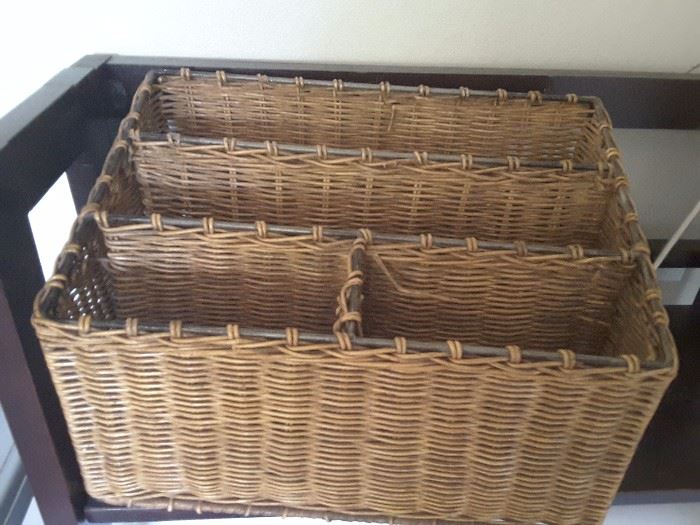 Woven Basket for Office Supplies, Envelopes, Letters.