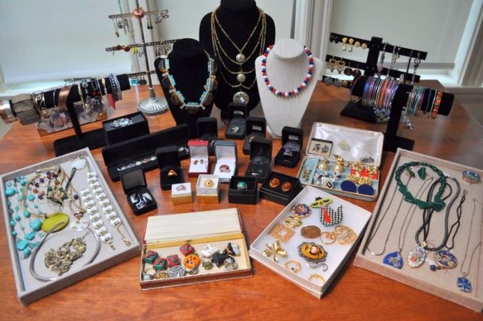 Vintage and contemporary jewelry.