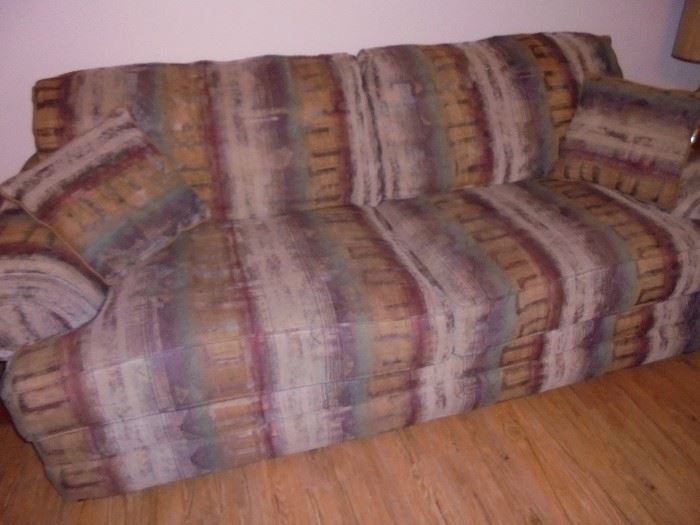 Brown tone couch & love seat