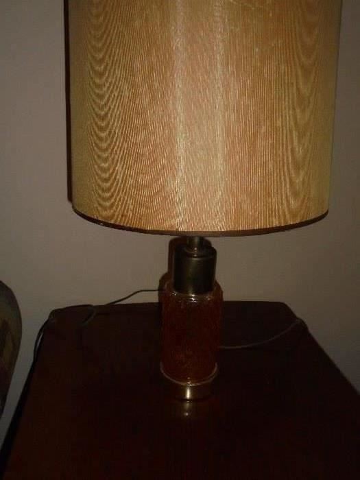 1 of 2 matching amber lamps
