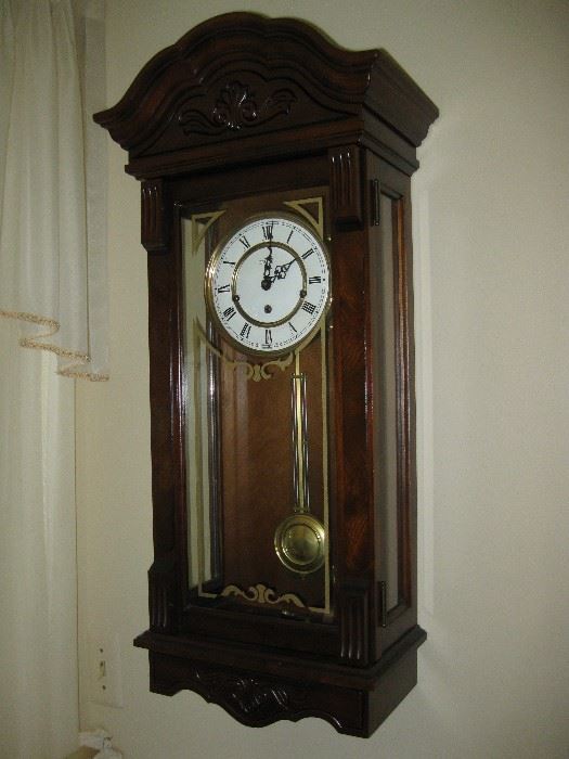 Federal Style Wall Clock with Pendulum
