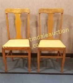 vintage oak chairs