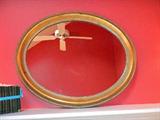 Plaster Oval Mirror