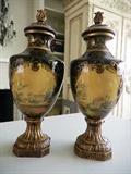 Pair of Painted Urns